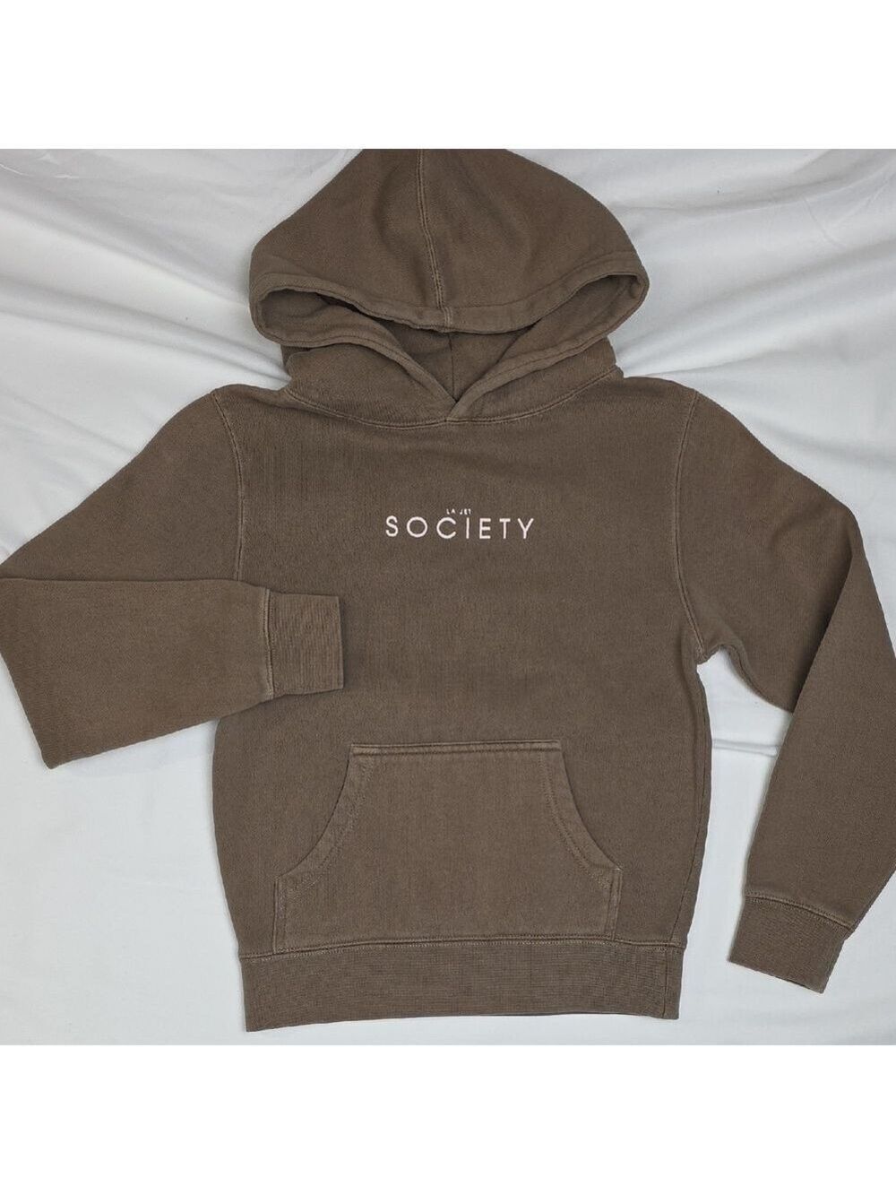 Society Kids Tan Hoodie Sweater Size Small